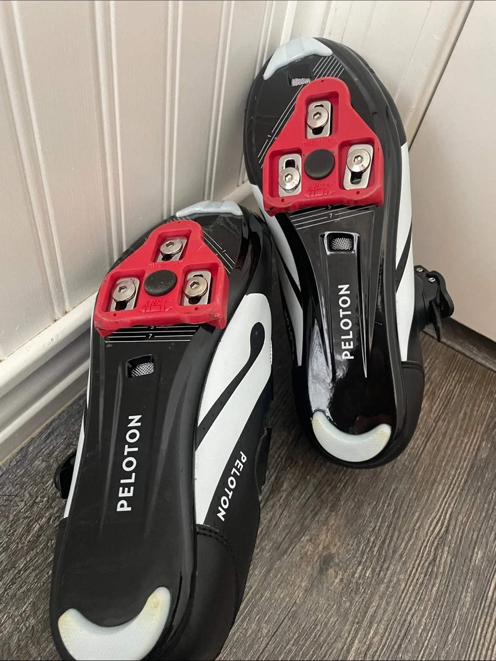 Peloton Black and Red Women's Cycling Shoes